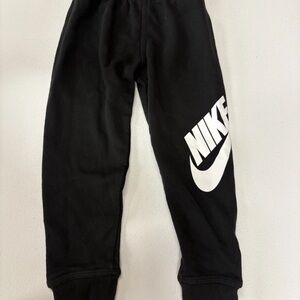 Nike Kids Black Sweatpants with White Logo
